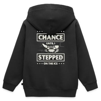 Du Hattest Eine Chance, Bis Ich Auf Das Eishockey - Kinder Premium Organic Zip Hoodie - Schwarz - Hinten - AI Model Kid Male (0cm)