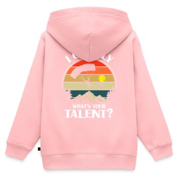 Fallschirmspringen, Fallschirmspringer - Kinder Premium Organic Zip Hoodie - Rosa - Hinten - AI Model Kid Female (0cm)