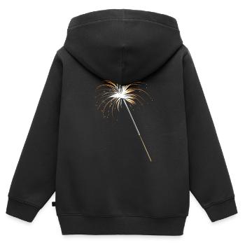 Sparkler For New Year's Eve Party Or Celebration - Kinder Premium Organic Zip Hoodie - Schwarz - Hinten - AI Model Kid Male (0cm)