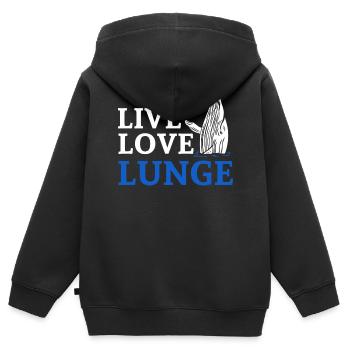 Baleines, baleines, observation des baleines, observation des baleines - Sweat Premium à capuche zippé enfant bio - noir - Dos - AI Model Kid Male (0cm)