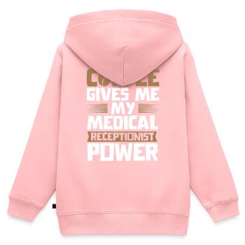 Arzthelferin, Rezeptionisten - Kinder Premium Organic Zip Hoodie - Rosa - Hinten - AI Model Kid Female (0cm)