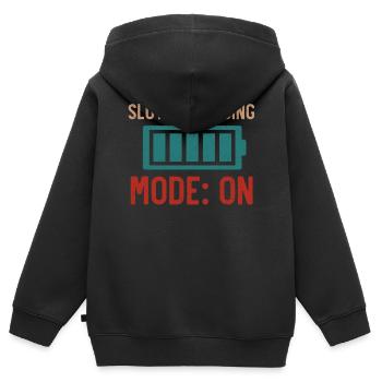 Slotcar-Rennen - Kinder Premium Organic Zip Hoodie - Schwarz - Hinten - AI Model Kid Male (0cm)