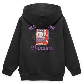 Spielautomat, Spieler, Glücksspiel - Kinder Premium Organic Zip Hoodie - Schwarz - Hinten - AI Model Kid Male (0cm)