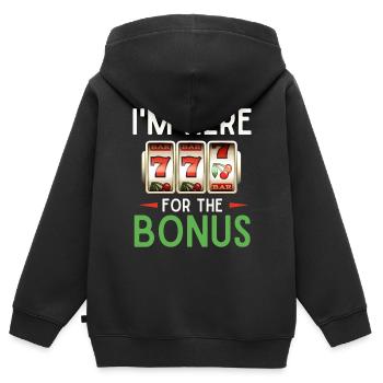 Slot machine, Player, Gambling - Kids Premium Organic Zip-up Hoodie - black - Back - AI Model Kid Male (0cm)