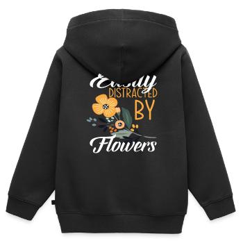 Florist Floristen Blumenliebhaber - Kinder Premium Organic Zip Hoodie - Schwarz - Hinten - AI Model Kid Male (0cm)