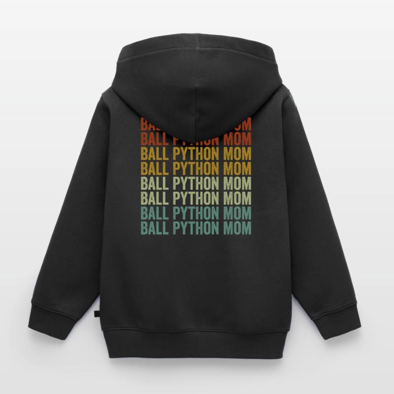 Ball python Mama Ball python Snake Mama Kids Premium Organic Zip-up Hoodie