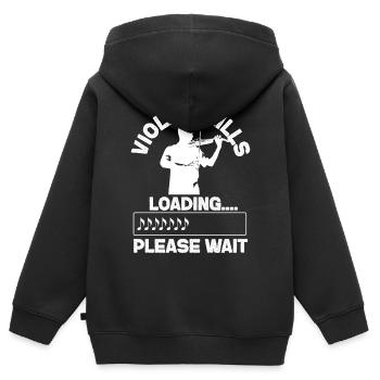 Violin Violinist Violin Skills - Kinder Premium Organic Zip Hoodie - Schwarz - Hinten - AI Model Kid Male (0cm)