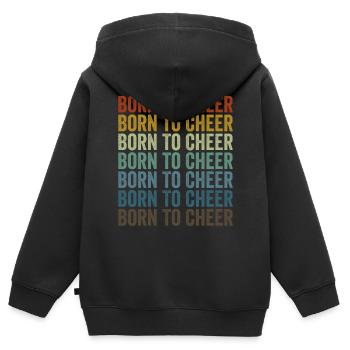Born To Cheer Cheer Squad - Kinder Premium Organic Zip Hoodie - Schwarz - Hinten - AI Model Kid Male (0cm)