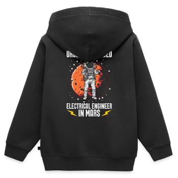 Electrical Engineering Urgently Needed Electrical - Kids Premium Organic Zip-up Hoodie - black - Back - AI Model Kid Male (0cm)