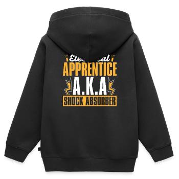 Electrical Engineering Electrical Apprentice A.K.A - Kids Premium Organic Zip-up Hoodie - black - Back - AI Model Kid Male (0cm)