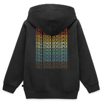 Full Stack Entwickler Coding Programmierer Full St - Kinder Premium Organic Zip Hoodie - Schwarz - Hinten - AI Model Kid Male (0cm)