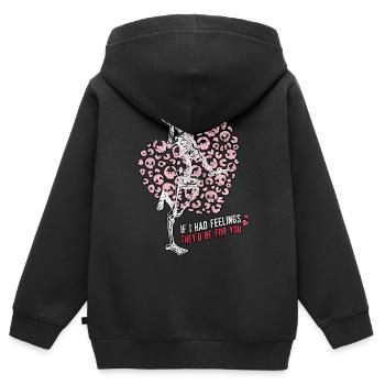 Si j’avais des sentiments, ils squeletteraient la Saint-Valentin - Sweat Premium à capuche zippé enfant bio - noir - Dos - AI Model Kid Male (0cm)