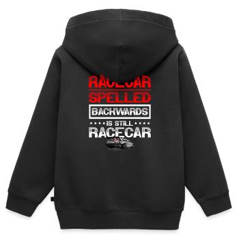 Racing car written backwards is still - Kids Premium Organic Zip-up Hoodie - black - Back - AI Model Kid Male (0cm)