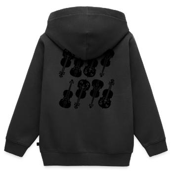 Double Bass Player Double Bassist - Double Bass In - Kinder Premium Organic Zip Hoodie - Schwarz - Hinten - AI Model Kid Male (0cm)