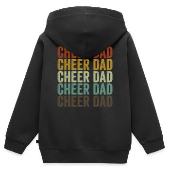 Cheer Dad - Kinder Premium Organic Zip Hoodie - Schwarz - Hinten - AI Model Kid Male (0cm)