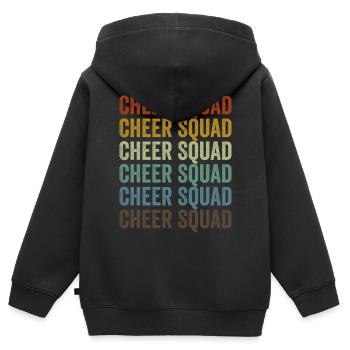 Cheer Squad Cheer Team - Kinder Premium Organic Zip Hoodie - Schwarz - Hinten - AI Model Kid Male (0cm)