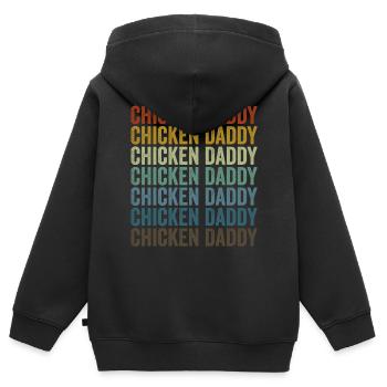 Chicken Daddy Chicken Dad Chicken Farmer Dad - Kinder Premium Organic Zip Hoodie - Schwarz - Hinten - AI Model Kid Male (0cm)