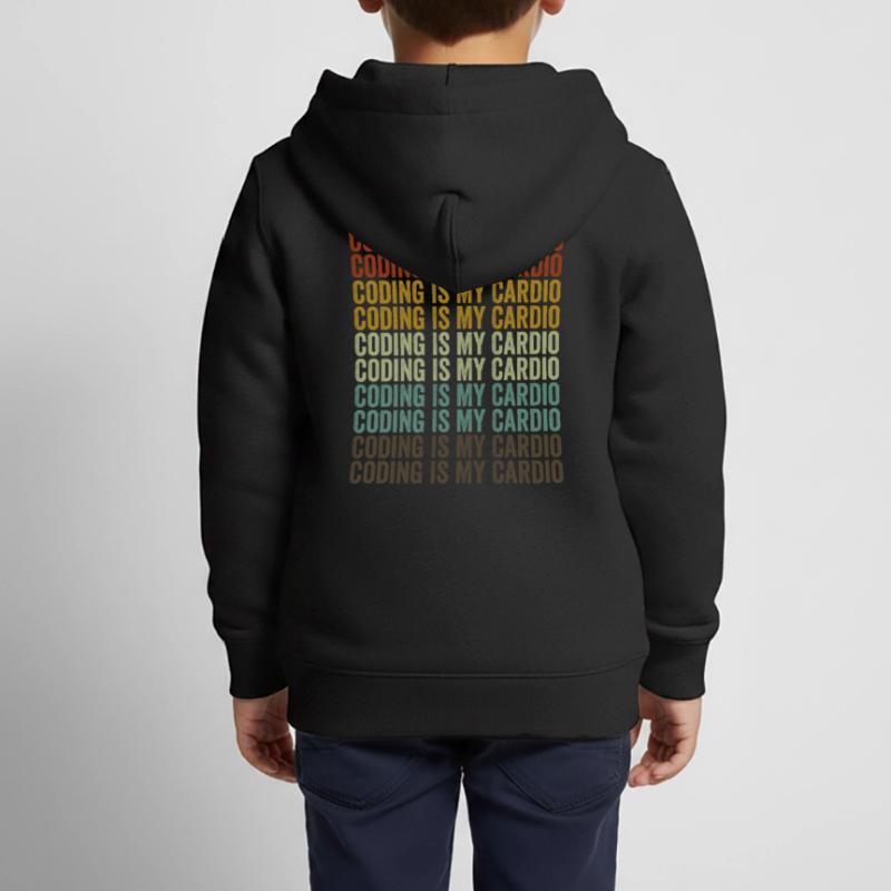 Le codage est une question qui me tient à cœur Coding Softw Sweat Premium à capuche zippé enfant bio