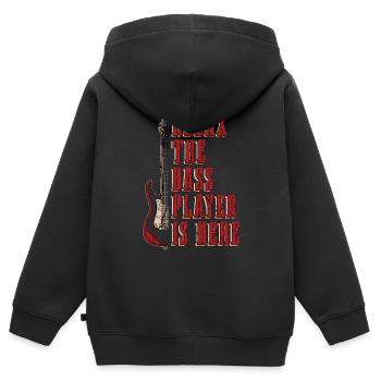 Bass Guitar Relax The Bass Player Is Guitarist - Kinder Premium Organic Zip Hoodie - Schwarz - Hinten - AI Model Kid Male (0cm)