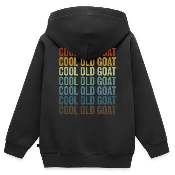Cool vieille chèvre drôle de chèvre - Sweat Premium à capuche zippé enfant bio - noir - Dos - AI Model Kid Male (0cm)