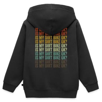 Ist mein Dirt Bike in Ordnung? Dirt Biker Fahrradl - Kinder Premium Organic Zip Hoodie - Schwarz - Hinten - AI Model Kid Male (0cm)
