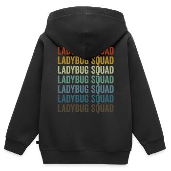 Ladybug Squad Entomologist Bugs Lover Bugs Collect - Sweat Premium à capuche zippé enfant bio - noir - Dos - AI Model Kid Male (0cm)