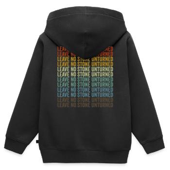 Ne rien laisser au hasard - Sweat Premium à capuche zippé enfant bio - noir - Dos - AI Model Kid Male (0cm)