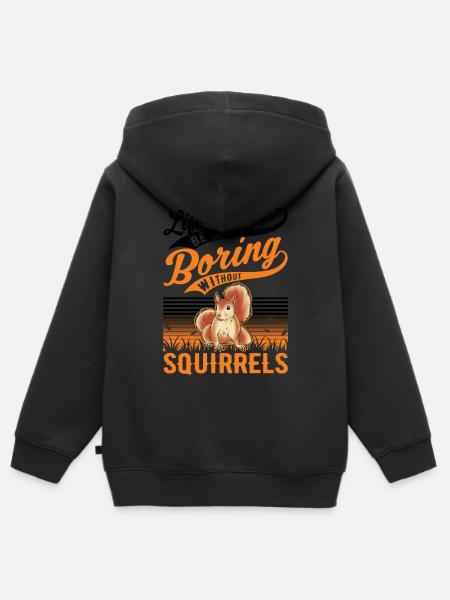 Eichhörnchen Geschenk Squirrel Grauhörnchen - Kinder Premium Organic Zip Hoodie - 