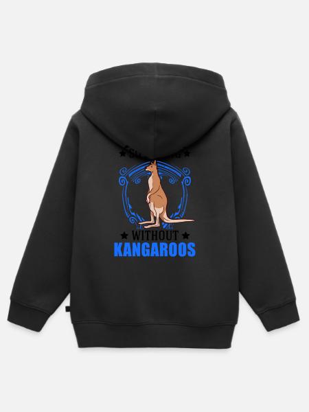Australisches Känguru Australien Kangaroo - Kinder Premium Organic Zip Hoodie - 