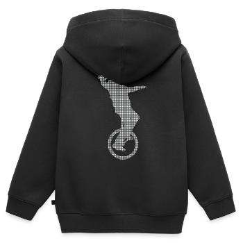 Monocycle - Sweat Premium à capuche zippé enfant bio - noir - Dos - AI Model Kid Male (0cm)