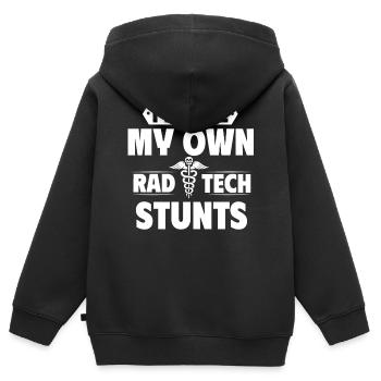 Technologie RAD, radiologue - Sweat Premium à capuche zippé enfant bio - noir - Dos - AI Model Kid Male (0cm)