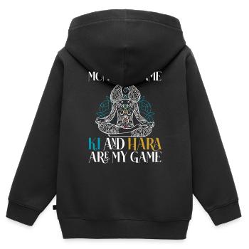 Chakra Heilung Und Reiki - Kinder Premium Organic Zip Hoodie - Schwarz - Hinten - AI Model Kid Male (0cm)