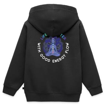 Reiki Practitioner Und Reiki - Kinder Premium Organic Zip Hoodie - Schwarz - Hinten - AI Model Kid Male (0cm)