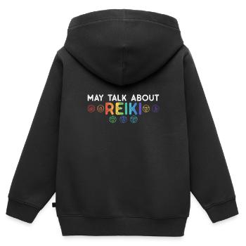Reiki Ppraktiker Und Ganzheitliches Reiki - Kinder Premium Organic Zip Hoodie - Schwarz - Hinten - AI Model Kid Male (0cm)