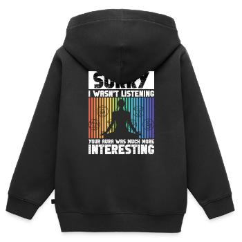 Reiki - Kinder Premium Organic Zip Hoodie - Schwarz - Hinten - AI Model Kid Male (0cm)