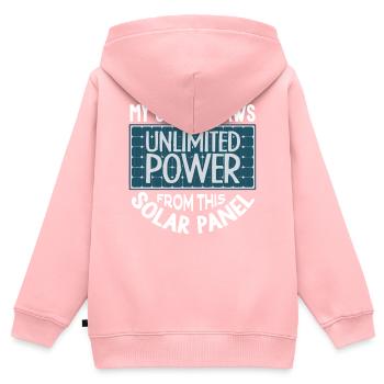 Solarenergie, Erneuerbare Energie - Kinder Premium Organic Zip Hoodie - Rosa - Hinten - AI Model Kid Female (0cm)