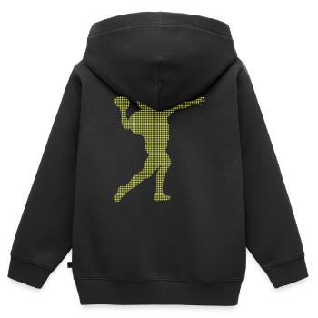 Football - Kinder Premium Organic Zip Hoodie - Schwarz - Hinten - AI Model Kid Male (0cm)