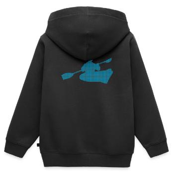 Canoeing - Kids Premium Organic Zip-up Hoodie - black - Back - AI Model Kid Male (0cm)
