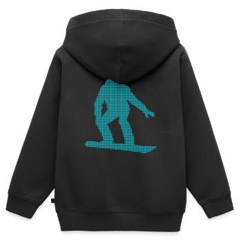 Planche à neige - Sweat Premium à capuche zippé enfant bio - noir - Dos - AI Model Kid Male (0cm)