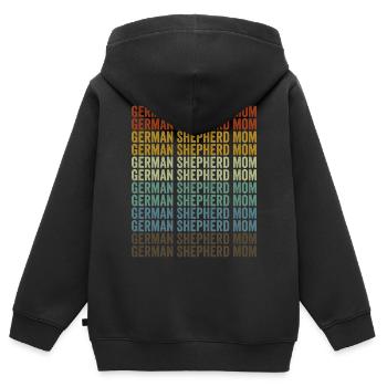 Berger Allemand Maman Berger Allemand M - Sweat Premium à capuche zippé enfant bio - noir - Dos - AI Model Kid Male (0cm)