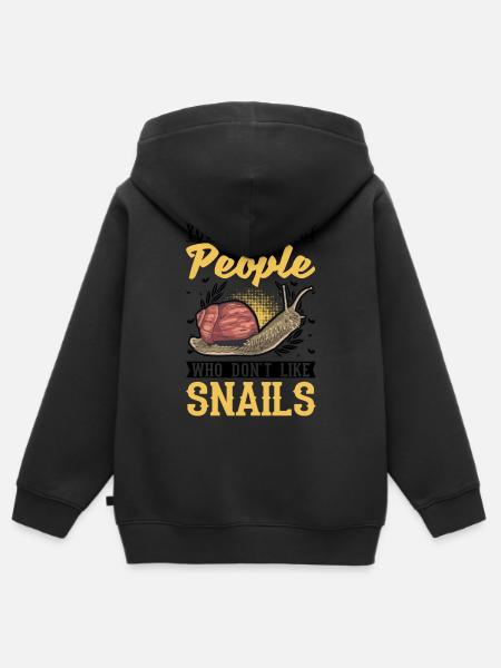 Schnecke Geschenk Weinbergschnecke - Kinder Premium Organic Zip Hoodie - 