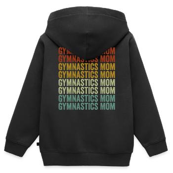 Gymnastik Mom Gymnastik Mom Frauen Gymnastik - Kinder Premium Organic Zip Hoodie - Schwarz - Hinten - AI Model Kid Male (0cm)