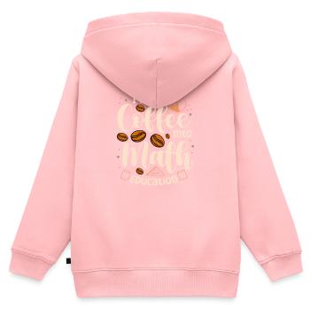 Je transforme le café en - Sweat Premium à capuche zippé enfant bio - rose - Dos - AI Model Kid Female (0cm)