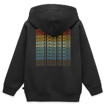 Airsoft Spread The Worlds Airsoft Airsoft Game - Sweat Premium à capuche zippé enfant bio - noir - Dos - AI Model Kid Male (0cm)