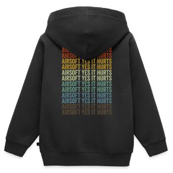 Airsoft Oui ça fait mal Airsoft Airsoft Jeu - Sweat Premium à capuche zippé enfant bio - noir - Dos - AI Model Kid Male (0cm)
