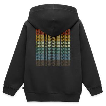 Speck is my soul animal bacon lover - Kids Premium Organic Zip-up Hoodie - black - Back - AI Model Kid Male (0cm)