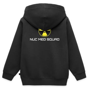 NUC Med Squad, Kernmedizin - Kinder Premium Organic Zip Hoodie - Schwarz - Hinten - AI Model Kid Male (0cm)