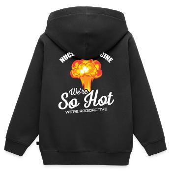 NUC Med Squad, Kernmedizin - Kinder Premium Organic Zip Hoodie - Schwarz - Hinten - AI Model Kid Male (0cm)