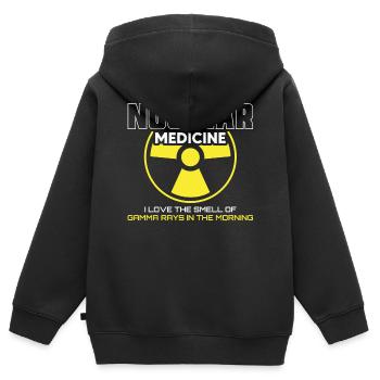 NUC Med Squad, Kernmedizin - Kinder Premium Organic Zip Hoodie - Schwarz - Hinten - AI Model Kid Male (0cm)
