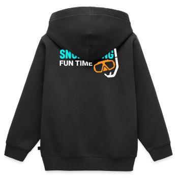 Schnorcheln, Schnorcheln, Tauchen, Unterwasser - Kinder Premium Organic Zip Hoodie - Schwarz - Hinten - AI Model Kid Male (0cm)